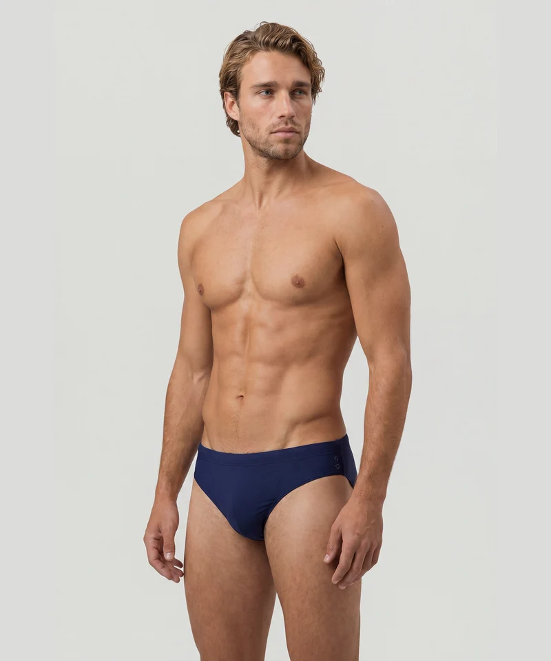 Slim Swim Briefs: Navy