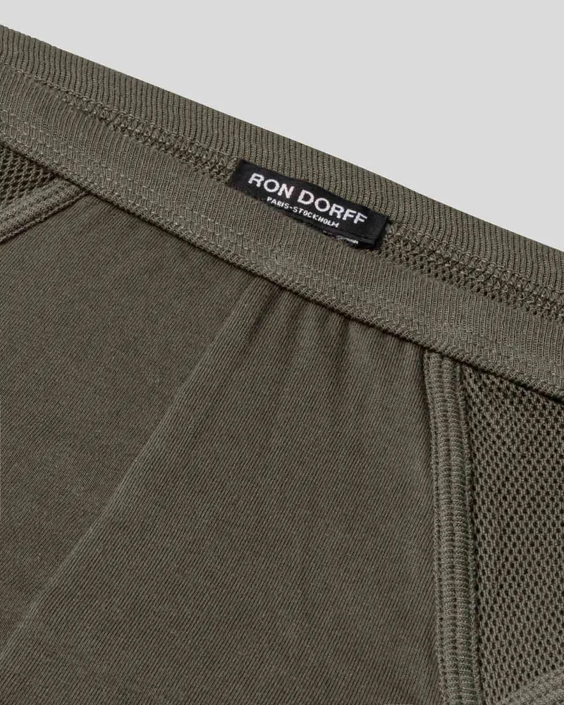 Mesh Y-Front Briefs: Military Green