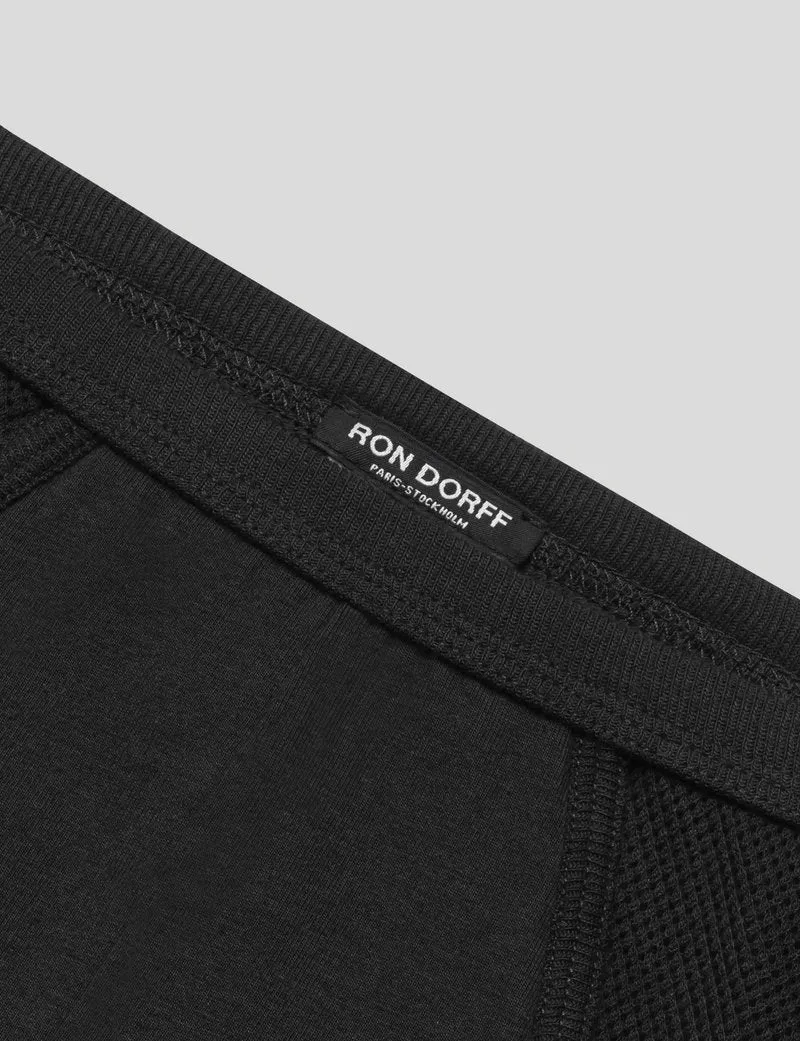 Mesh Y-Front Briefs: Black