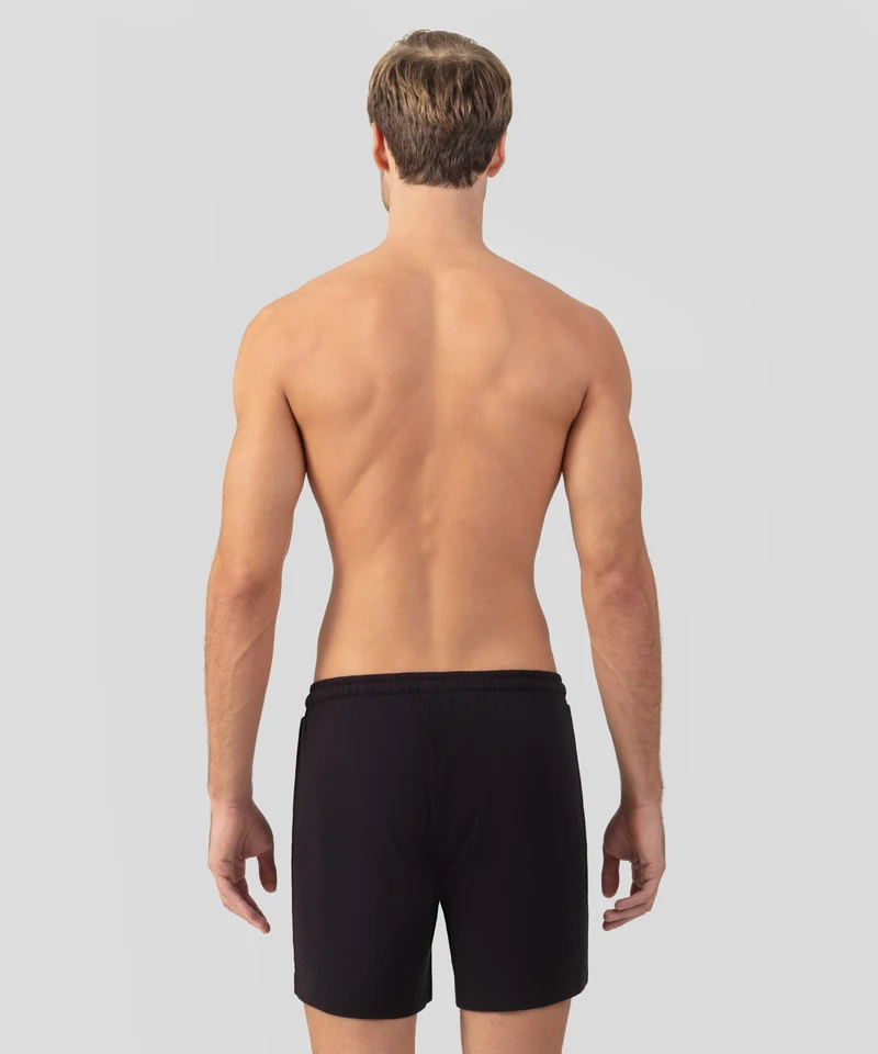 Cotton-Modal Home Shorts: Black