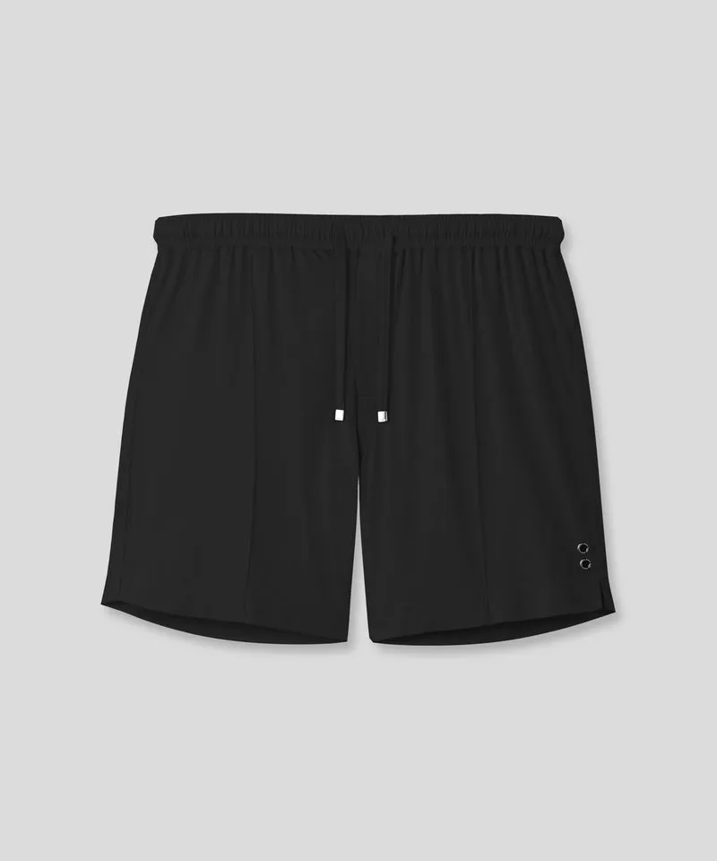 Cotton-Modal Home Shorts: Black