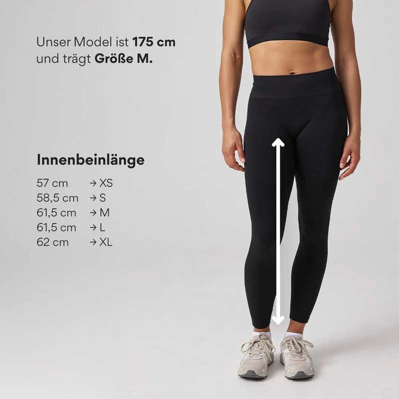 High Waist Leggings Seamless | Schwarz