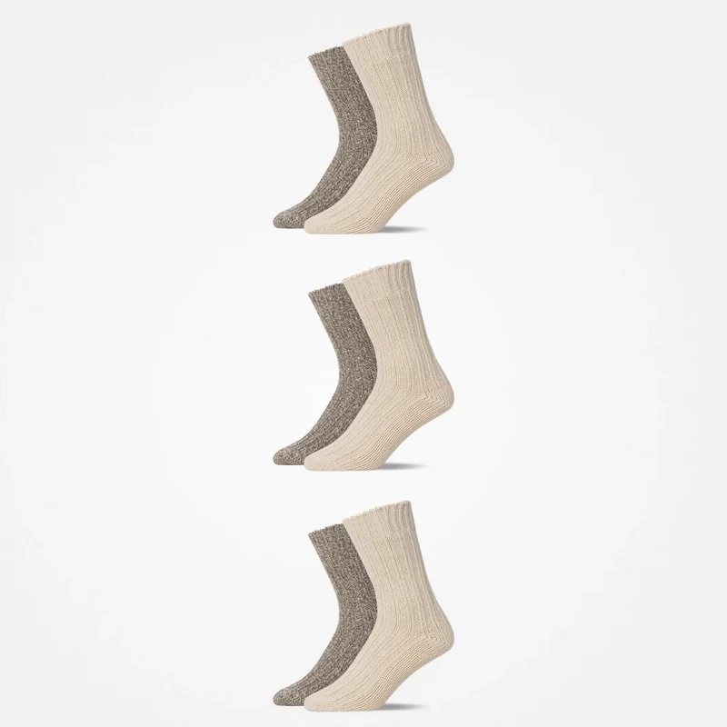 Norweger Socken | Mix (Offwhite/Braun)