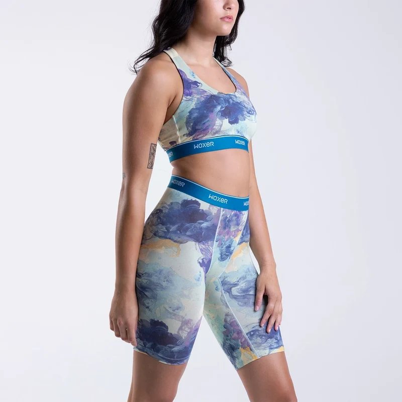 Biker High Waisted Tidal Bloom