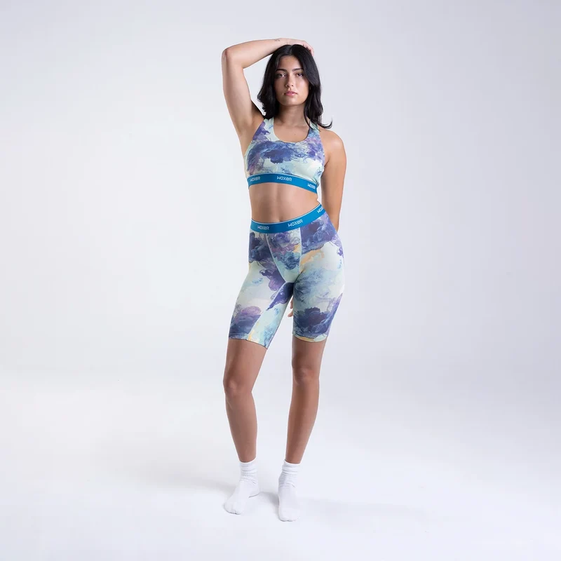 Biker High Waisted Tidal Bloom