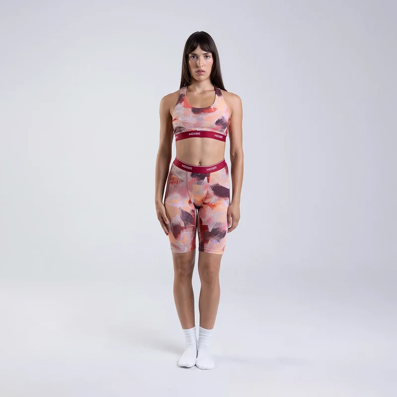 Biker High Waisted Crimson Canvas
