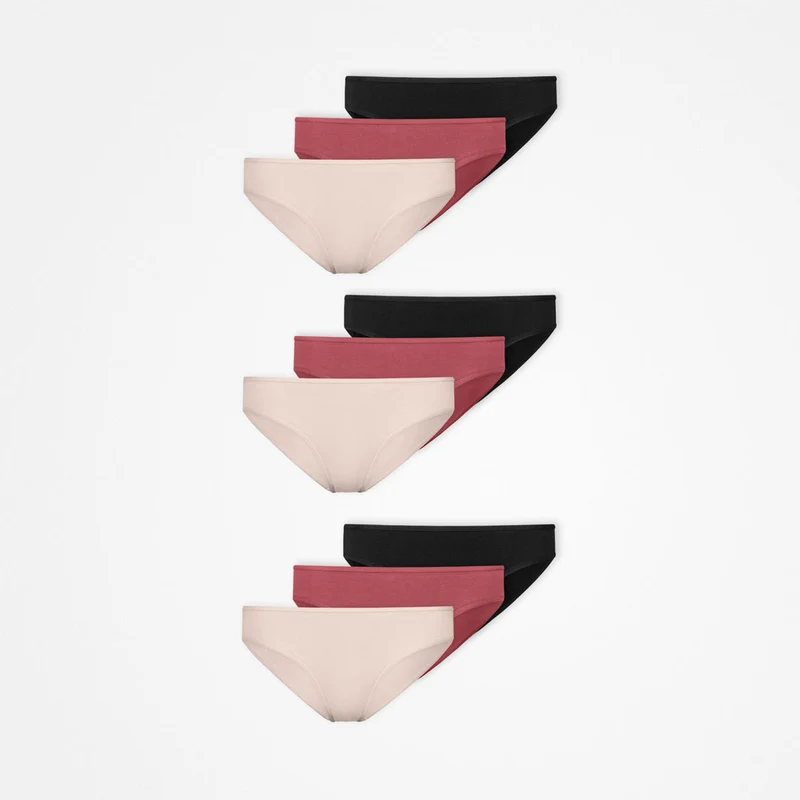 Damenslips | Mix (Apricot/Mauve/Schwarz)