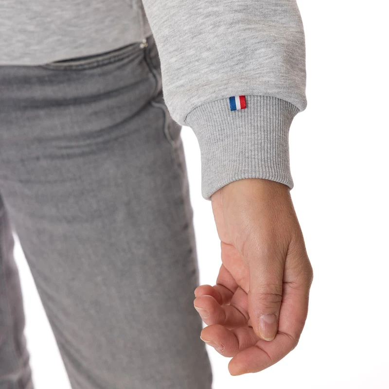 Sweat capuche 300g en coton bio gris