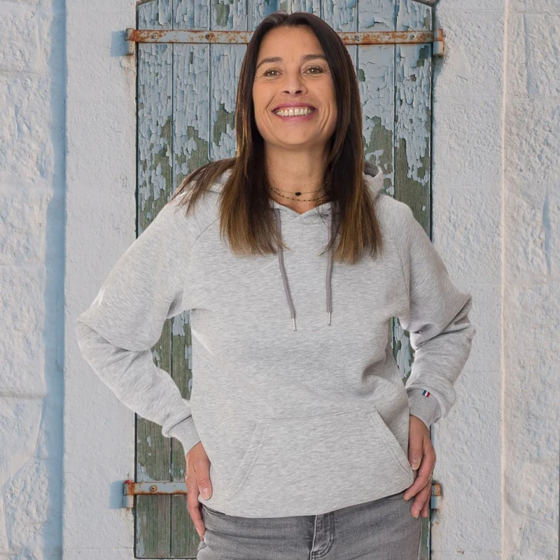 Sweat à capuche femme - Gris