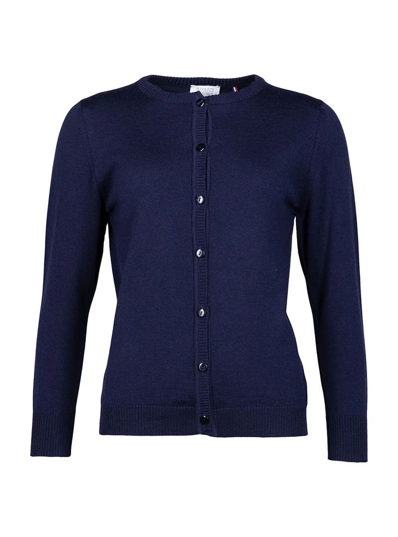 Cardigan femme en laine bleu marine