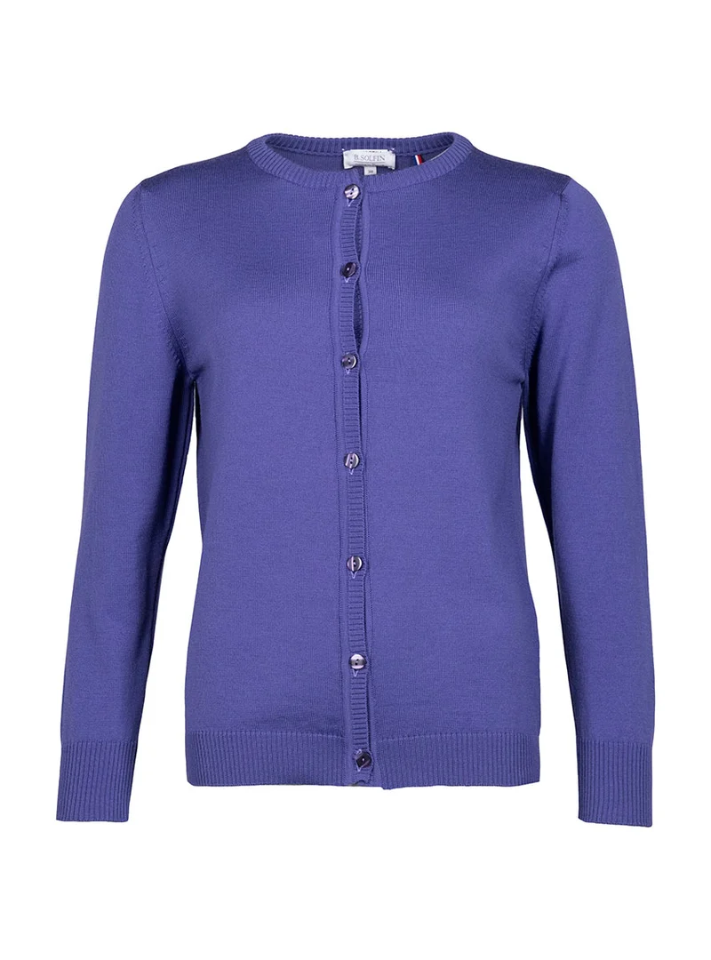 Cardigan femme en laine violet lavande