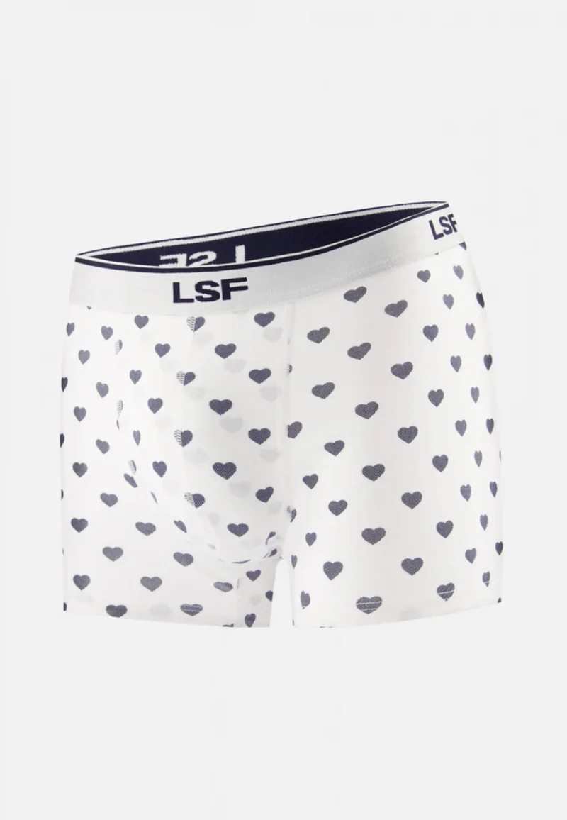 Boxer à coeur bleu marine en coton - Marius Petit Coeur Marine
