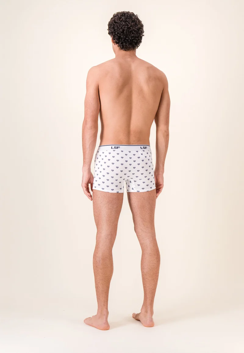 Boxer à coeur bleu marine en coton - Marius Petit Coeur Marine