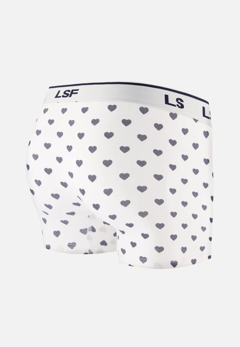 Boxer à coeur bleu marine en coton - Marius Petit Coeur Marine