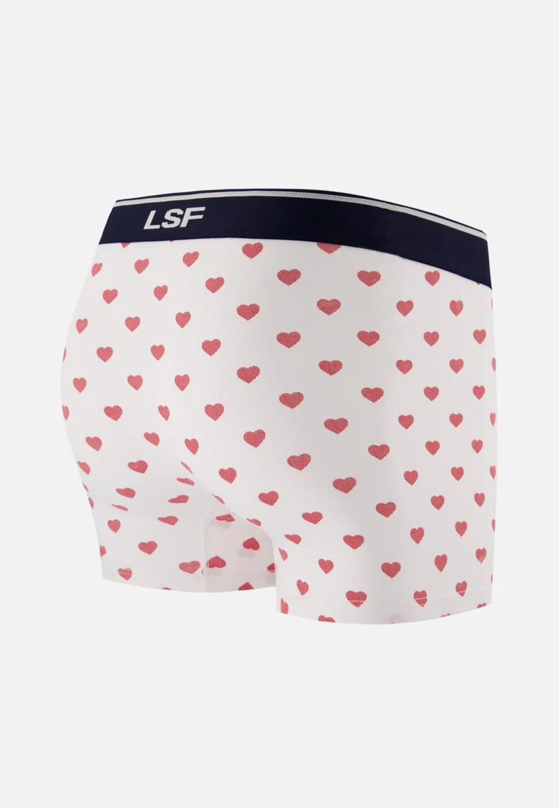 Boxer à coeur rouge en coton - Marius Petit Coeur Rouge Cerise