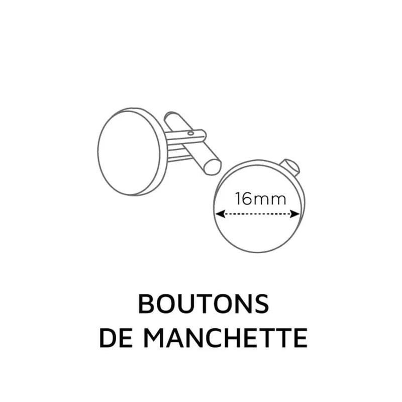 Boutons de manchette rouge grenadine