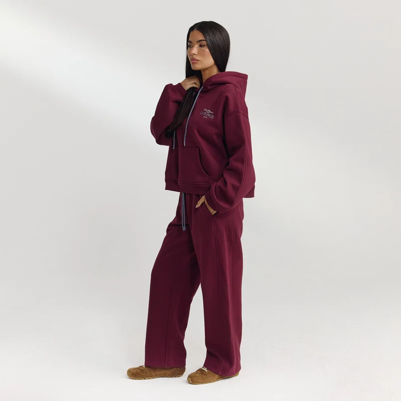 Sweat à Capuche Oversize - Laque Cerise