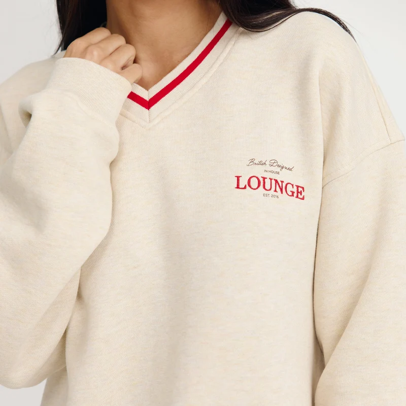 Pull à Col en V - Flocon d'Avoine