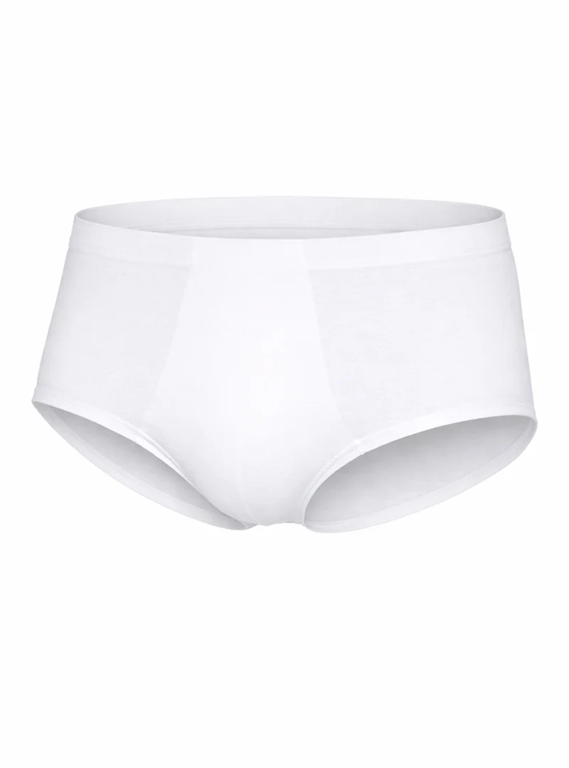 Slip homme uni en coton blanc