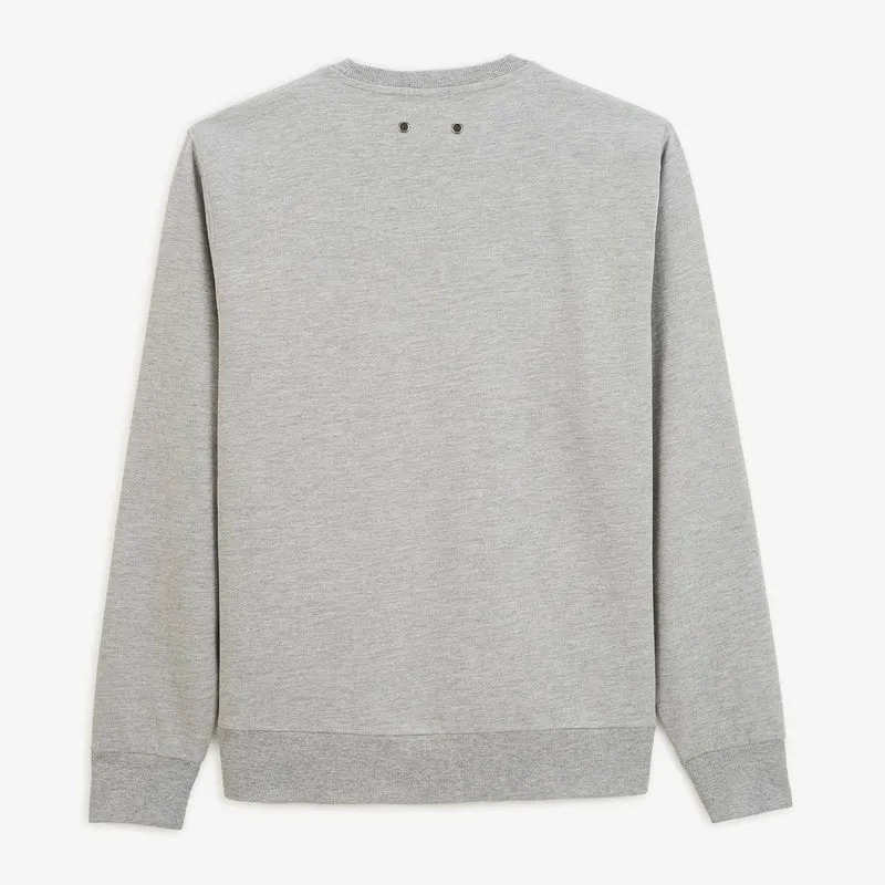 Sweat col rond Archives teinture old en coton gris chiné
