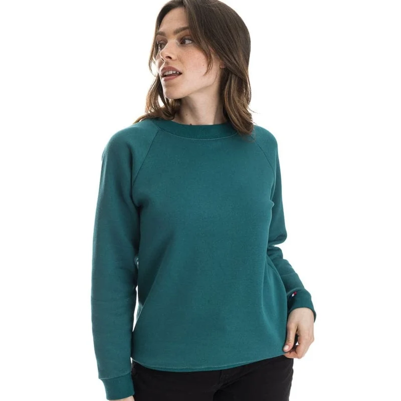 Sweat vert femme sans capuche