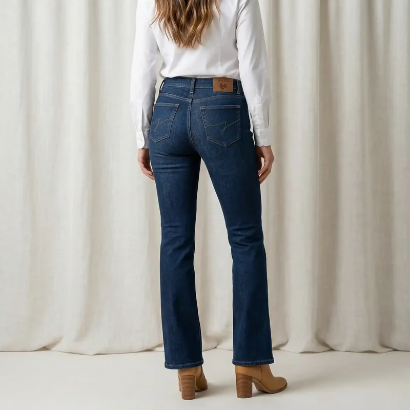 Jean Bootcut Femme | Coupe Flare Denim Coton Bio