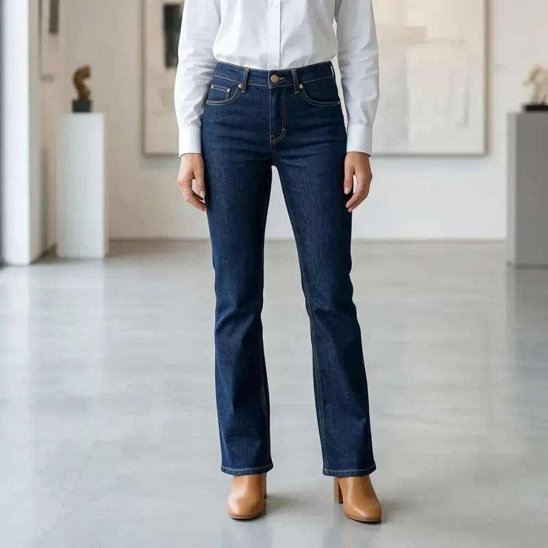 Jean Bootcut Femme | Coupe Flare Denim Coton Bio