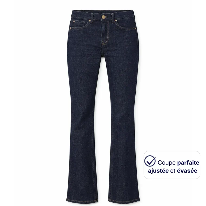 Jean Bootcut Femme | Coupe Flare Denim Coton Bio