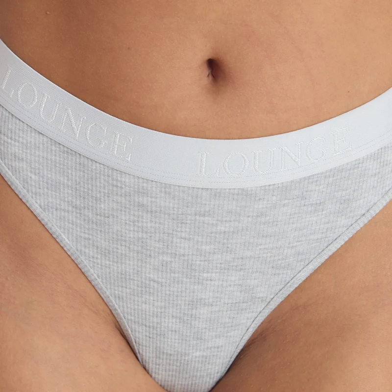 String Soft Ribbed - Gris chiné