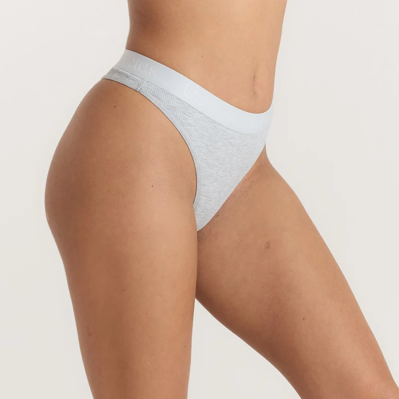 String Soft Ribbed - Gris chiné