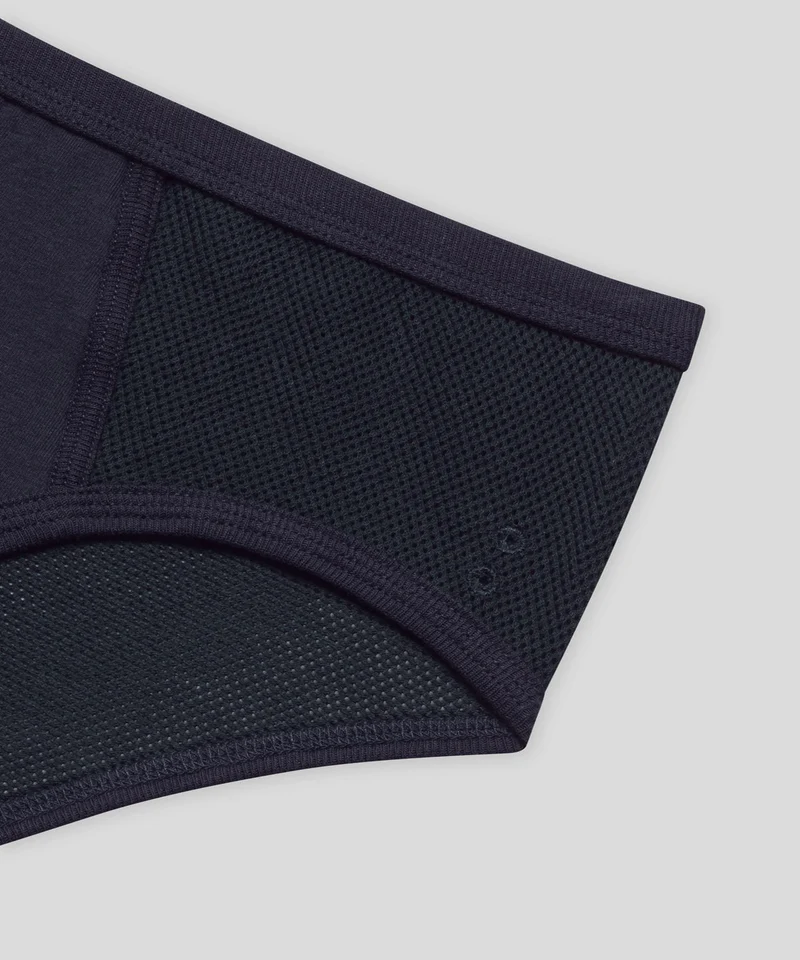 Mesh Y-Front Briefs: Navy