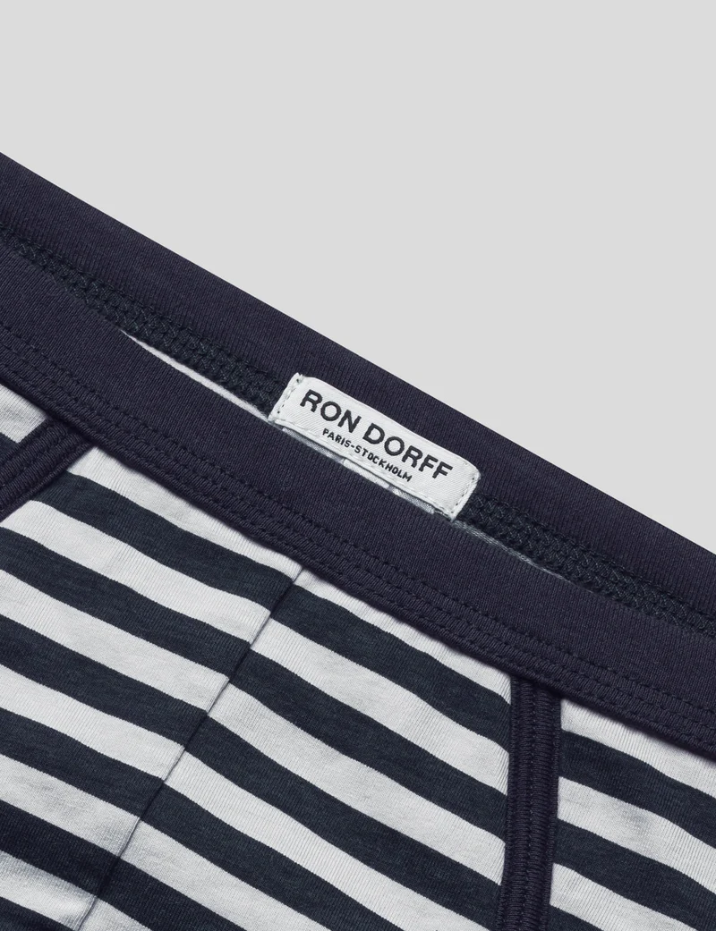 Y-Front Briefs: Navy/White