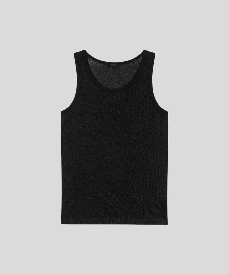 Mesh Tank Top: Black