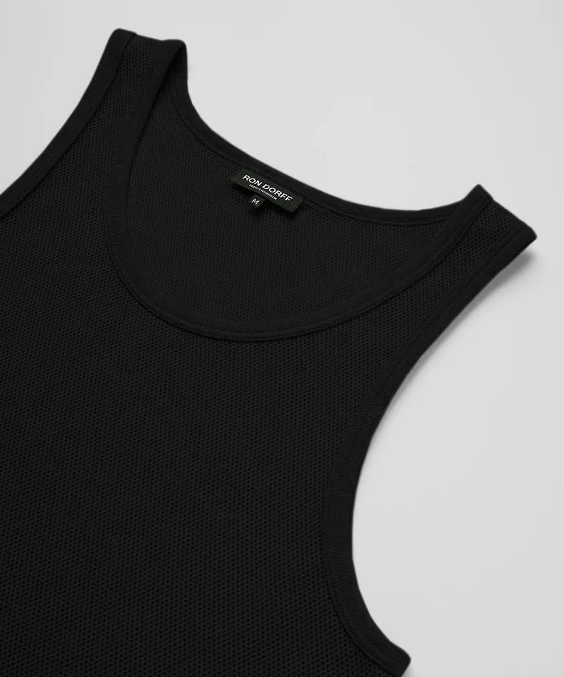 Mesh Tank Top: Black