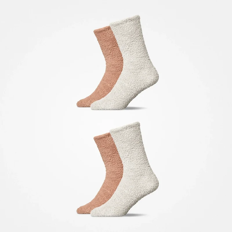 Kuschelsocken | Mix (Braun/Offwhite)