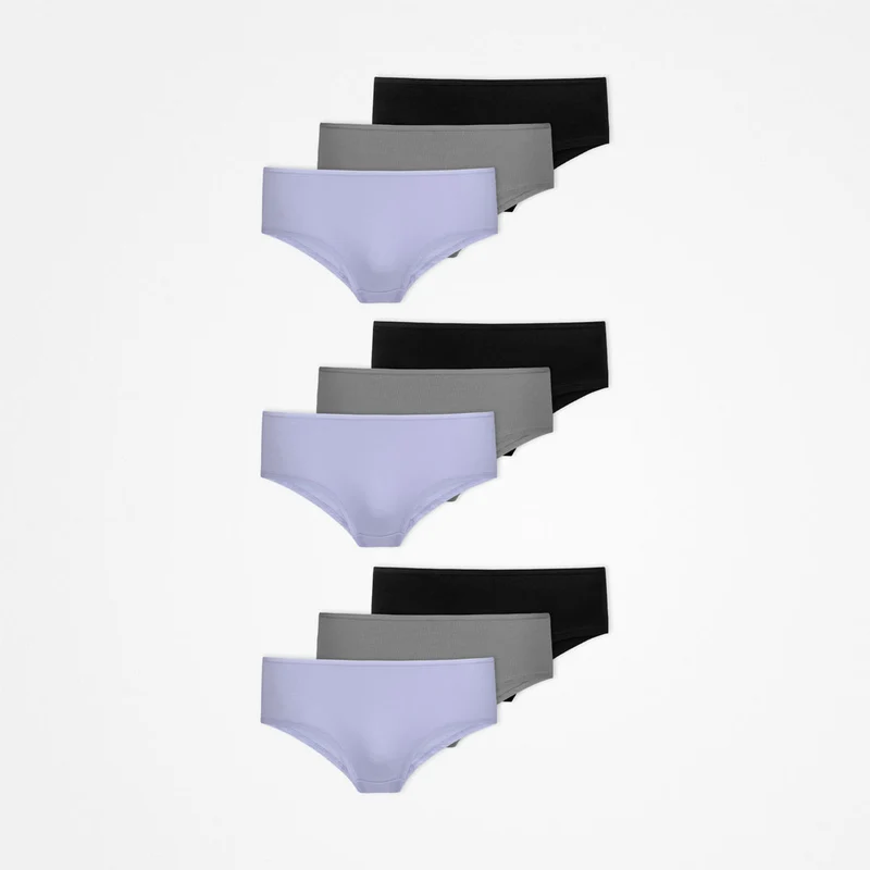 Hipster Panties | Mix (Lila/Grün/Schwarz)