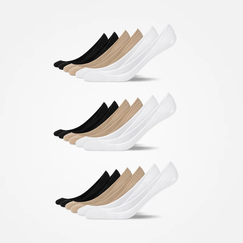 Loafer Socken | Mix (Schwarz/Weiß/Beige)