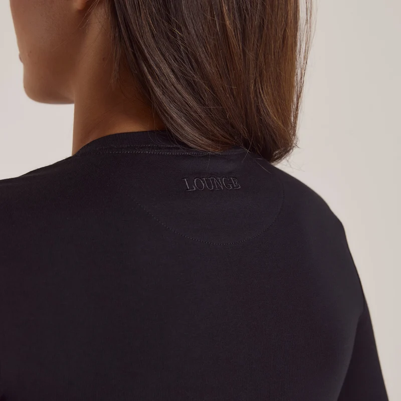T-Shirt Manches Longues en Coton - Noir