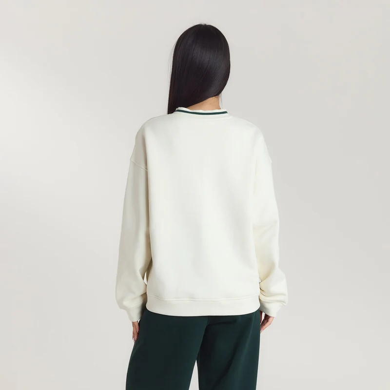 Pull à Col en V Lounge Living - Crème