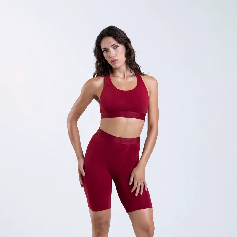 Biker High Waisted Rhubarb