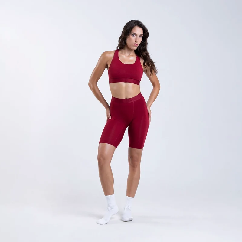 Biker High Waisted Rhubarb