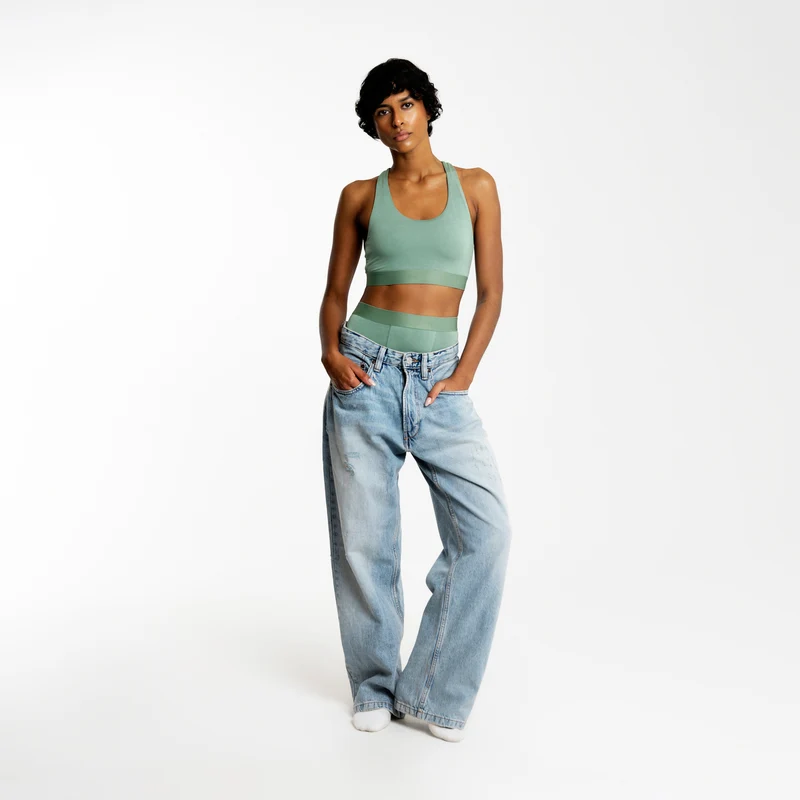 Biker High Waisted Wild Sage