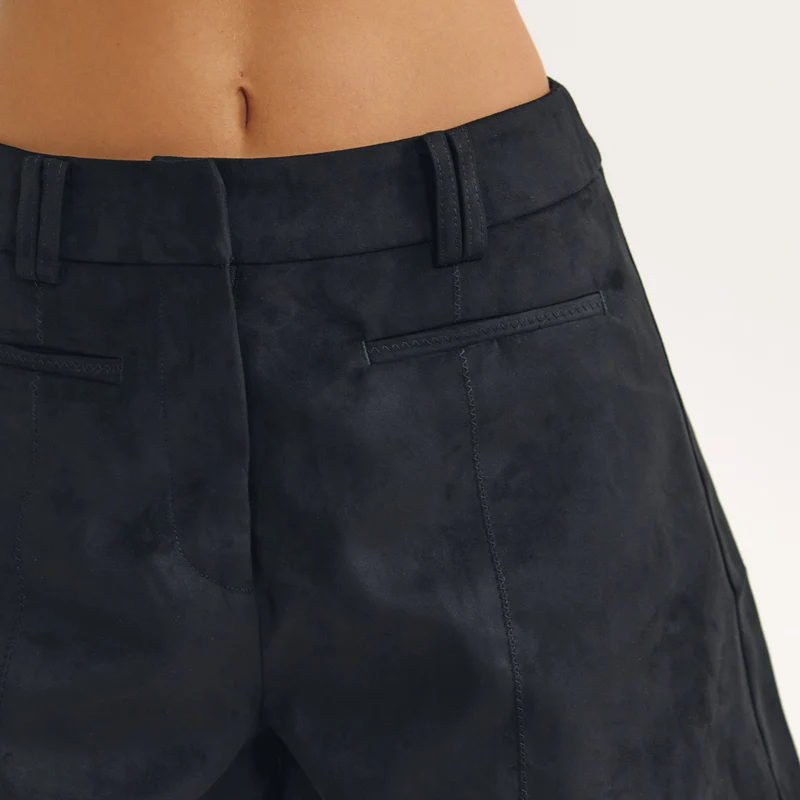 Short en Daim - Noir