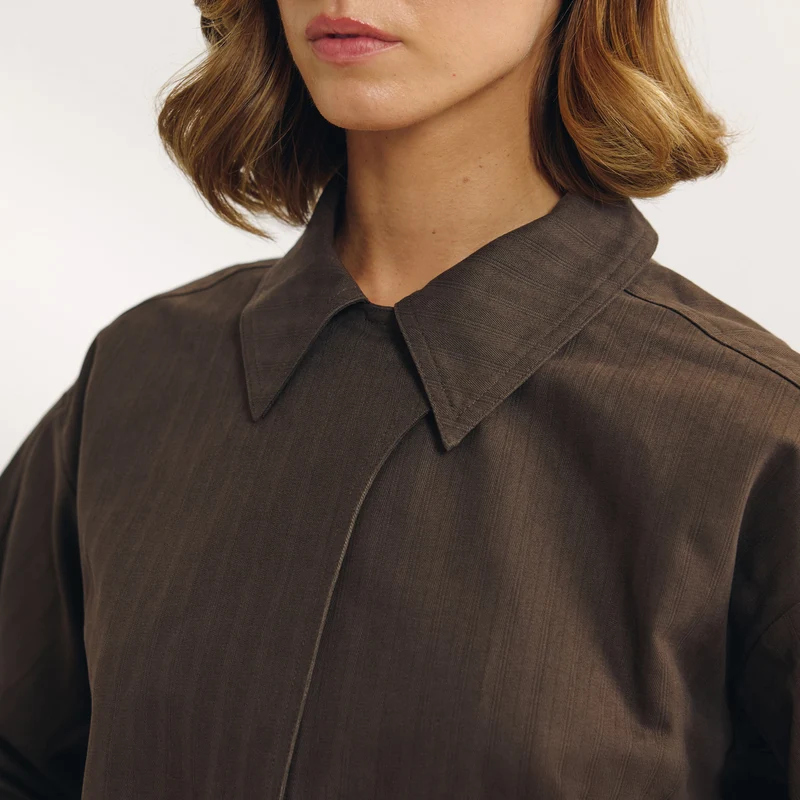 Veste Boutonnée - Marron Foncé