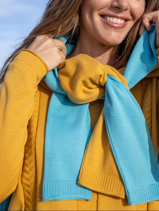 Pull femme maille jersey en coton jaune