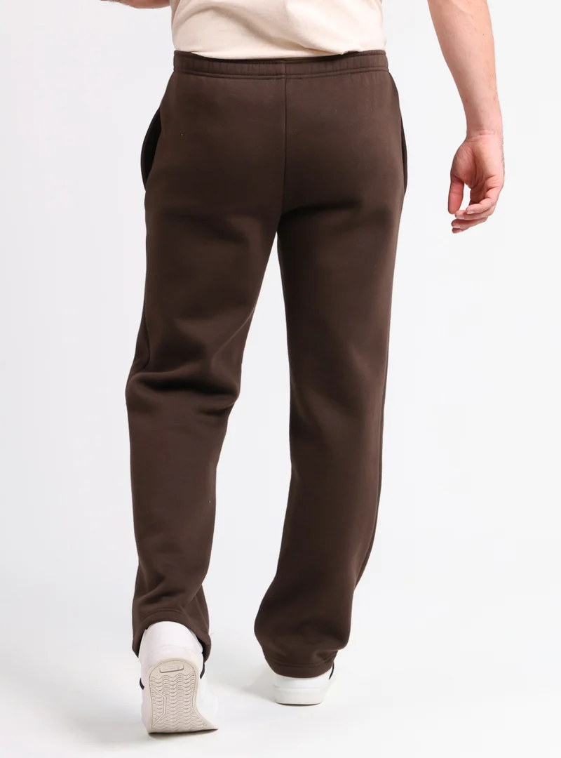 Pantalon jogging homme molleton marron