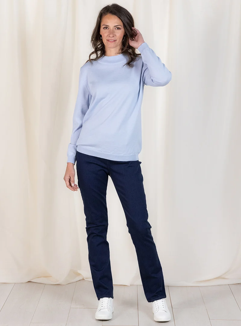 Jegging femme coton bleu indigo
