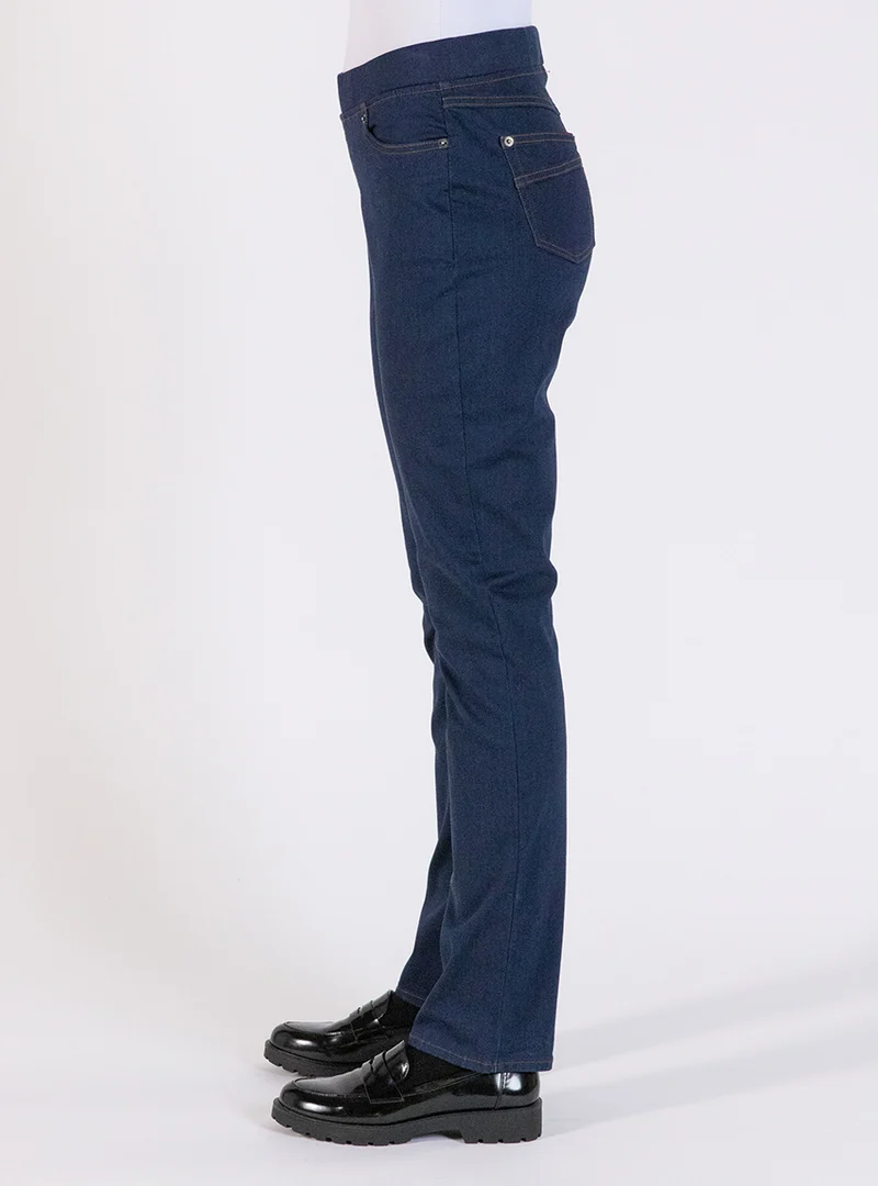 Jegging femme coton bleu indigo