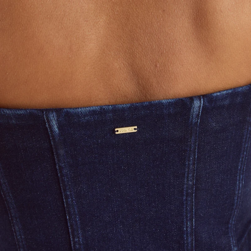 Top Corset en Jean - Indigo