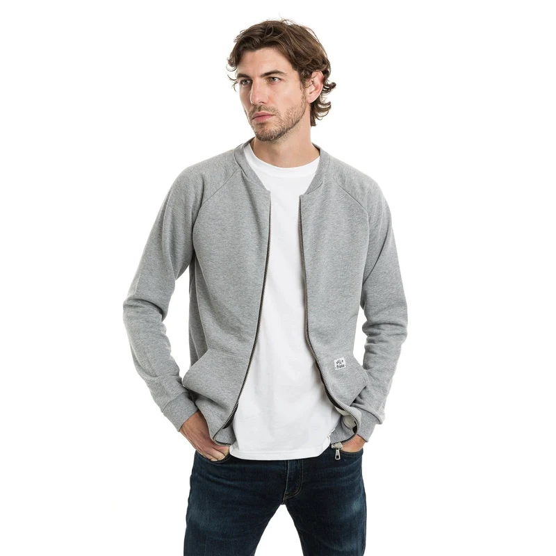 Sweat sans capuche zippé